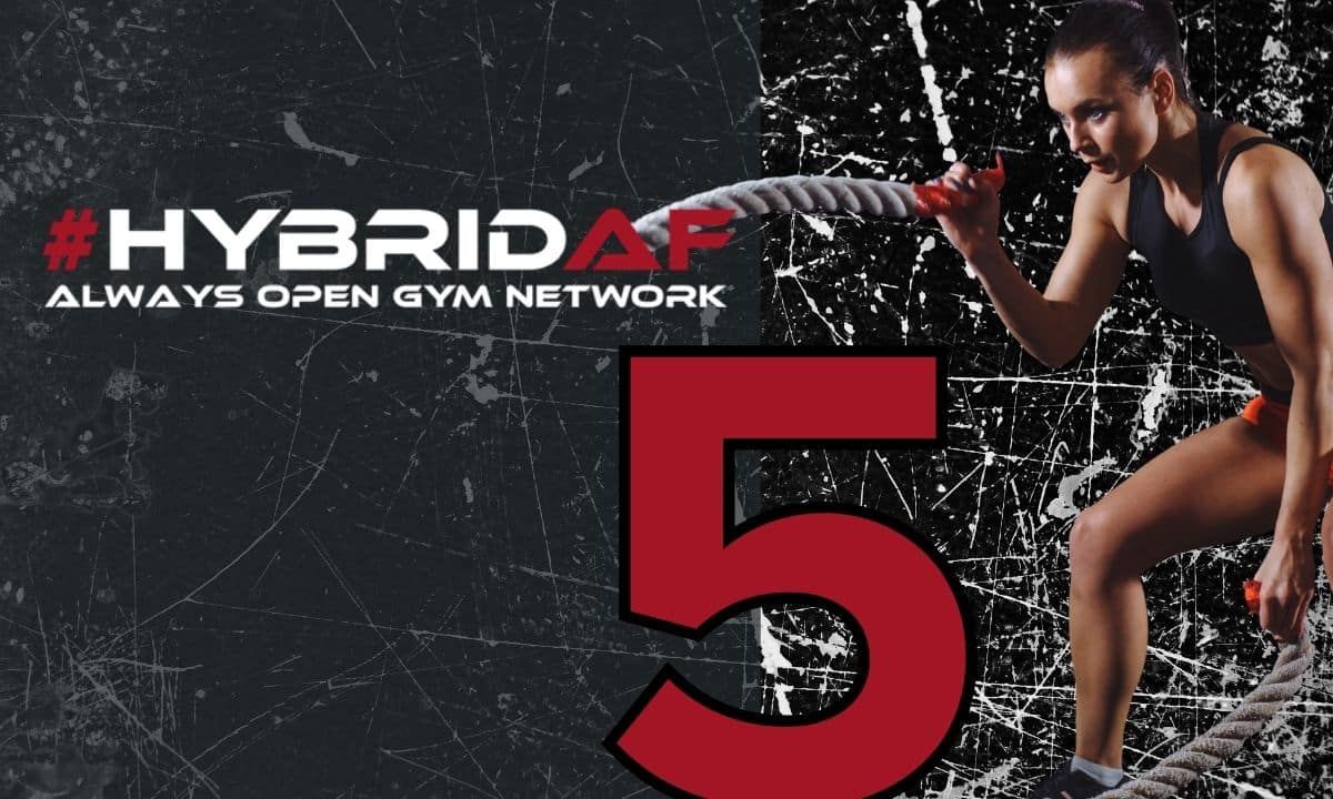HybridAF blog graphic listing five ways HybridAF helps a gym