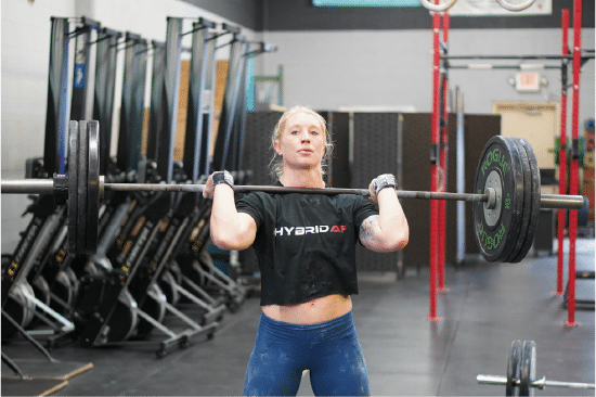CrossFit Games champion Andrea Nisler training in a gym